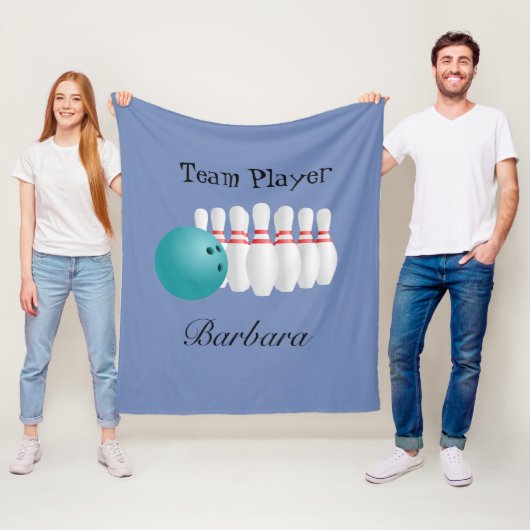 Persoonlijke Teamspeler bij Bowling Fleece Deken (In situ)