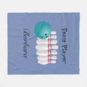Persoonlijke Teamspeler bij Bowling Fleece Deken (Voorkant (Horizontaal))