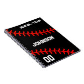 Persoonlijke teamsport honkbal notitieboek (Rechterzijde)