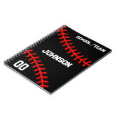Persoonlijke teamsport honkbal notitieboek (Linkerzijde)