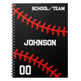 Persoonlijke teamsport honkbal notitieboek