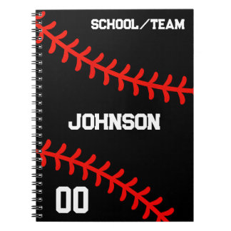 Persoonlijke teamsport honkbal notitieboek