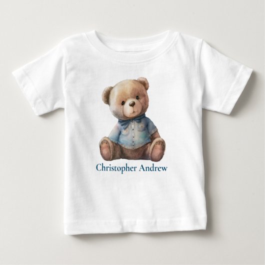Persoonlijke Teddy Bear Baby Boy Cute Gift (Voorkant)