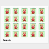 Persoonlijke Teddy Bear Bookplate Sticker (Vel)