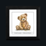 Persoonlijke Teddy Bear Keepomwille Cadeaudoosje<br><div class="desc">Een eenvoudige gepersonaliseerde souvenirdoos,  voor souvenirs,  sieraden en kleine schatten. Voeg de naam van uw kind toe.</div>