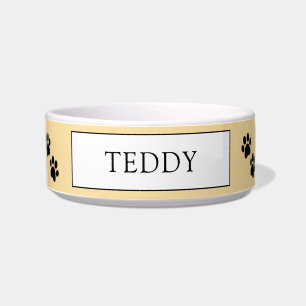Persoonlijke "Teddy" Pootafdruk Huisdieren Kom