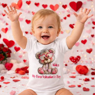 Persoonlijke teddybeer baby body romper