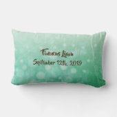 Persoonlijke teddybeer babyjongen nursery kussen (Achterkant)