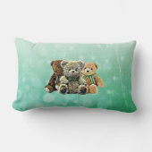 Persoonlijke teddybeer babyjongen nursery kussen (Voorkant)
