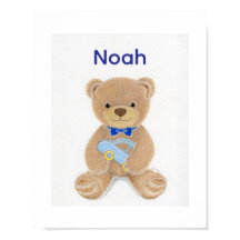 Persoonlijke teddybeer babyspeelgoed jongensnaam k