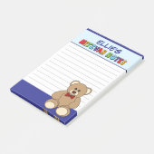 Persoonlijke teddybeer-mitzvah - Blauw Post-it® Notes (Schuin)