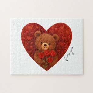 Persoonlijke teddybeer voor iemand legpuzzel