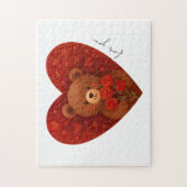 Persoonlijke teddybeer voor iemand legpuzzel (Verticaal)