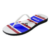 Persoonlijke Teenslippers van Rode en Blauwe Cheer (Schuin)