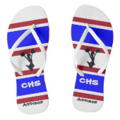 Persoonlijke Teenslippers van Rode en Blauwe Cheer (Voetbed)