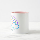 Persoonlijke tekening regenboog  mok (Midden)