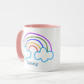 Persoonlijke tekening regenboog  mok (Voorkant links)