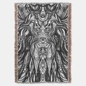 Persoonlijke Tekening Uil Lichaam Deken (Voorkant Verticaal)