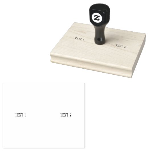 Persoonlijke tekst 1 tekst 2 horizontaal Jet Zwart Rubberstempel (Gestempeld)