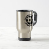 Persoonlijke tekst 425ml Witte Douane 8 Bal Reisbeker (Voorkant rechts)