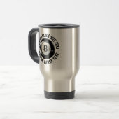 Persoonlijke tekst 425ml Witte Douane 8 Bal Reisbeker (Voorkant links)