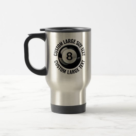 Persoonlijke tekst 425ml Witte Douane 8 Bal Reisbeker (Links)