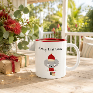 Persoonlijke tekst Australische Kerst Koala Mok