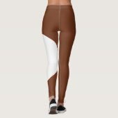 Persoonlijke Tekst Bruine Witte Kat Moeder Leggings (Achterkant)