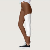 Persoonlijke Tekst Bruine Witte Kat Moeder Leggings (Links)