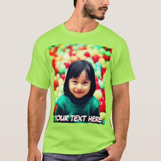 Persoonlijke tekst en foto t-shirt (Voorkant)