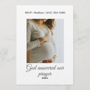 Persoonlijke tekst foto voor christelijke babymeis kaart