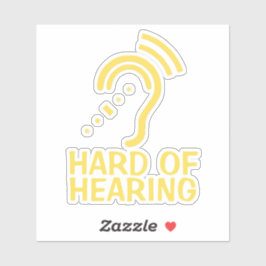 Persoonlijke tekst hardhorende sticker