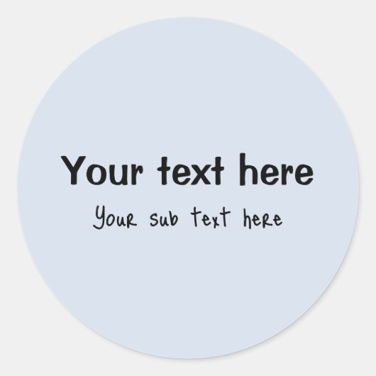 Persoonlijke Tekst Klassieke Ronde Sticker (Voorkant)