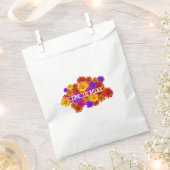 Persoonlijke tekst Kleurrijke meisjesachtige hippi Bedankzakje (Geknipt)