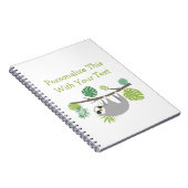 Persoonlijke tekst Leuke hangende luiaard Notitieboek (Rechterzijde)