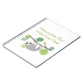 Persoonlijke tekst Leuke hangende luiaard Notitieboek (Linkerzijde)