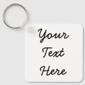 Persoonlijke tekst minimale zwarte script naam ont sleutelhanger (Voorkant)