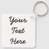 Persoonlijke tekst minimale zwarte script naam ont sleutelhanger (Achterkant)