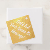 Persoonlijke tekst op gouden folie label (Met doos)