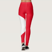 Persoonlijke Tekst Rode Witte Kat Moeder Naam Over Leggings (Achterkant)