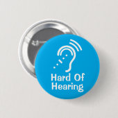 Persoonlijke tekst slechthorend ronde button 5,7 cm (Voorkant /achterkant)