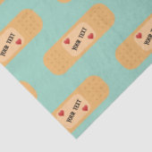 Persoonlijke tekst van pleister voor pleister van  tissuepapier (Detail)