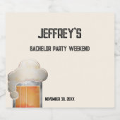 Persoonlijke tekst vrijgezellenfeest weekend bier etiket (Enkel label)