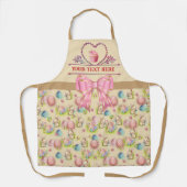 Persoonlijke tekst, waterverf hart en cupcake schort (Voorkant)