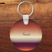 Persoonlijke tekst Zonnevaste Paarse Button Sleute Sleutelhanger (Voorkant)