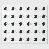 Persoonlijke tekst, zwart minikaart cadeaupapier (Vlak)