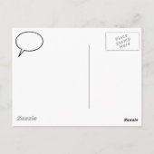 persoonlijke tekstballon voor cartoon briefkaart (Achterkant)