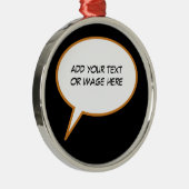 persoonlijke tekstballon voor cartoon metalen ornament (Rechts)
