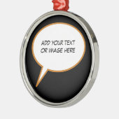 persoonlijke tekstballon voor cartoon metalen ornament (Links)