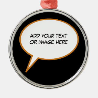 persoonlijke tekstballon voor cartoon metalen ornament